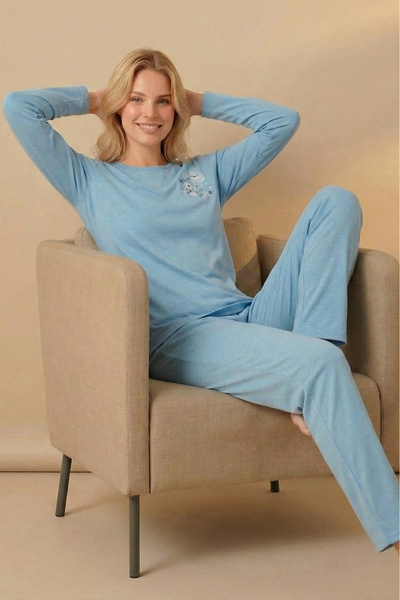 Farya Home Minimalist Patterned Large Size Simple and Stylish Long Sleeve Kni...