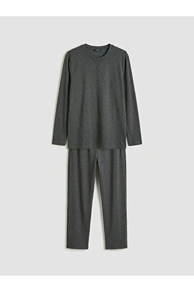 LC Waikiki Peak New Season Easy-To-Wear Men's Pajama Set with Snap Fasteners