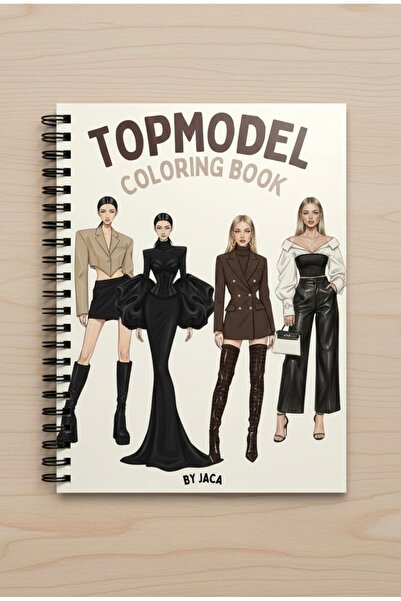 JACA TopModel Kıyafet Boyama Kıyafet Tasarım Büyük Boy Boyama Kitabı