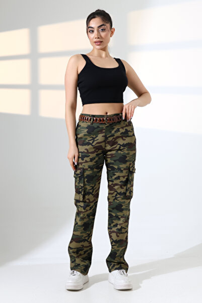 sports here Regular Fit Cargo Pocket Pack Commando/Military Camouflage Patter...