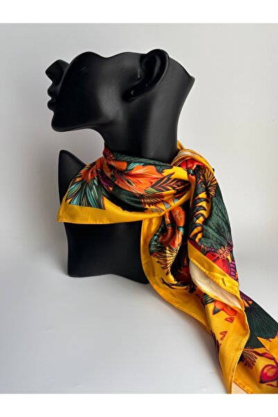 BHR AKSESUAR Desenli Kare Fular (70x70 cm)