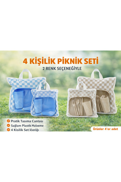 QUALIA HOME PİKNİK SETİ ÇANTALI 20 PARÇA 4 KİŞİLİK