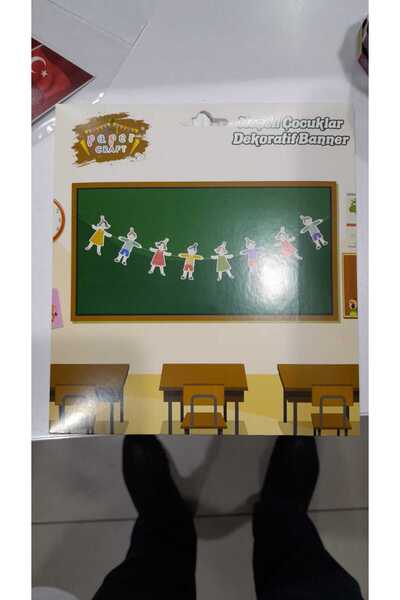 KAR TANESİ Neşeli Çocuklar Banner Süsleme Seti – Sınıf Süsleme Okul Dekoru – ...