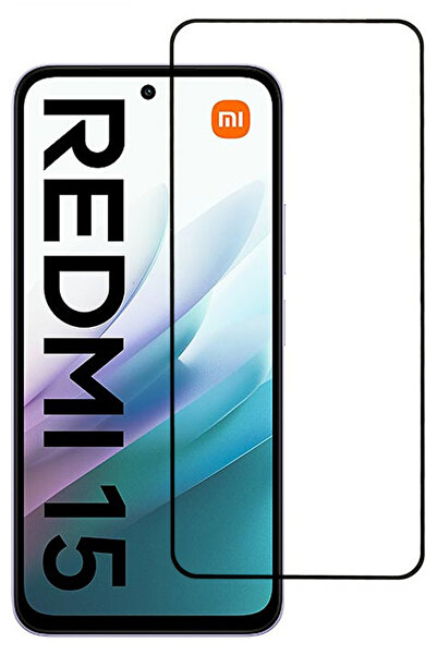 CEPSTOK Redmi 15 Kırılmaz Cam 5D Tam Kaplayan 9H Temperli Ekran Koruyucu