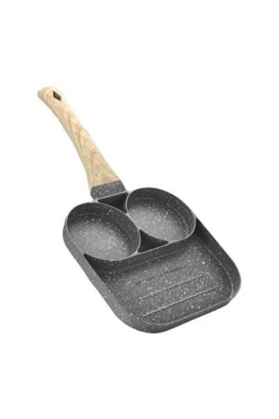 Trendily Non-Stick Pan, 3 Compartments, 15 cm, Dark Gray