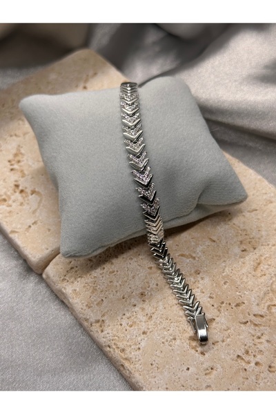 Bade Jewelry Xuping Silver Balık Sırtı Model Taşlı Kararmaz Şık Bileklik 17+2 cm