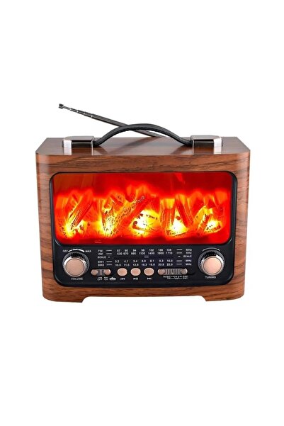 Genel Markalar Şömine Efektli Nostaljik Görünümlü Radyo FP-821