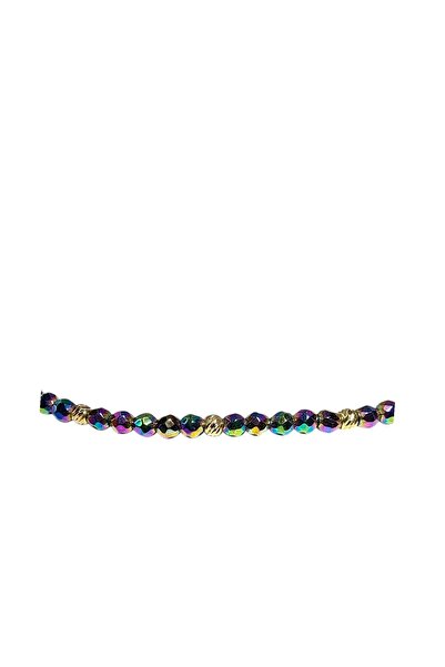 Zephyrs Bijoux Brățară Hematit Multicolor și 3 Bile din Aur 14K