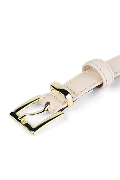 marisha Women's Thin Square Gold Buckle Belt - Basic Trouser Skirt Belt