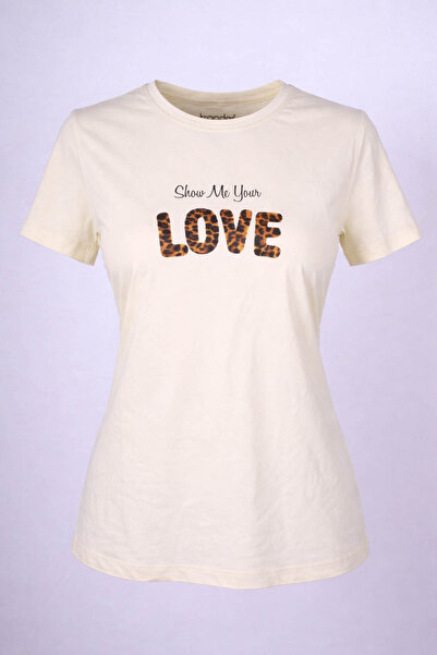 trender Love Print Yellow Women's T-Shirt 26Yl71595002