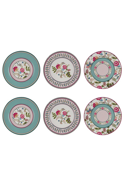 Lucky Art Florine Bone 27 Cm 6Lı Tabak Seti