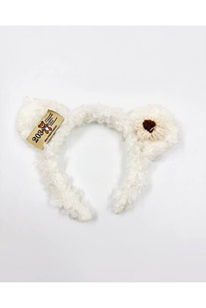MD Moda Accessories تاج بتصميم زهرة مع أذني دب قطيفة - إكسسوار شعر ناعم