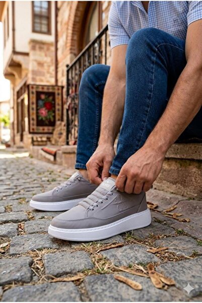 fort Lukas Noka Comfortable Lightweight Rubber Laced Linen Sneaker Men's Shoes