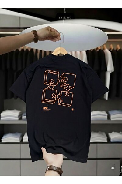 İnazuma Outdoors Unisex Oversize Printed Cotton Crew Neck Short Sleeve Black ...