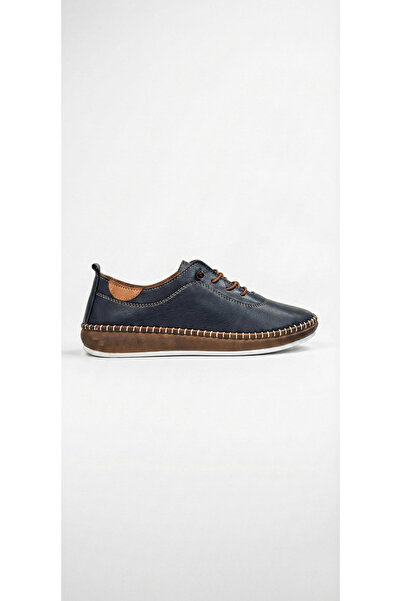 Ustalar Ayakkabı Çanta حذاء نسائي من الجلد الطبيعي باللون الأزرق الداكن 00549...