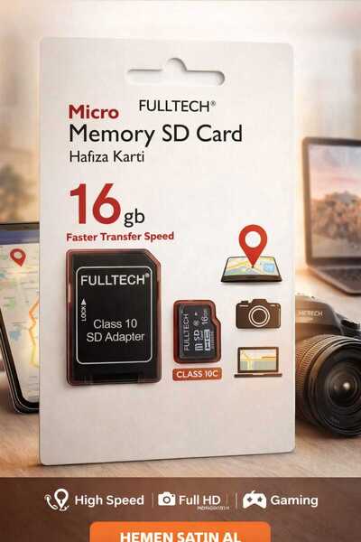 Zoli 16 GB Hafıza Kartı SD Kart Adaptörü 100 Mb/s,Hafıza Kartı Telefon,Kamera...