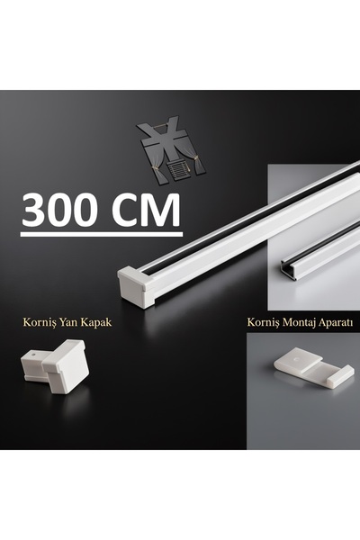 Kadir Mefruşat Alüminyum Tek Kanallı Metal Perde Kornişi - Ultra Dayanıklı Te...