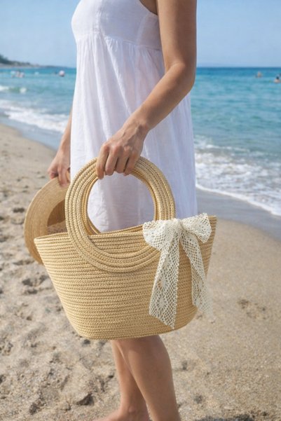 bayram taşcıoğlu home desing Daily Holiday Straw Beach Bag