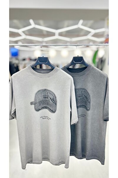 Urban Collection Cotton T-shirt with cap pattern, cream Urbancollection