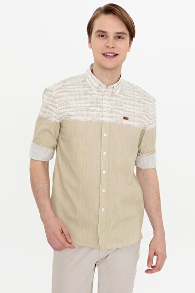 U.S. Polo Assn. Men's Khaki Long Sleeve Shirt