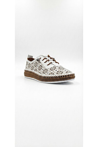 Ustalar Ayakkabı Çanta حذاء نسائي من الجلد الطبيعي باللون الأبيض 00549.2267