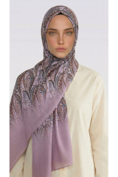 Karaca Almera Patterned Cotton Shawl - Gray / Powder Pink