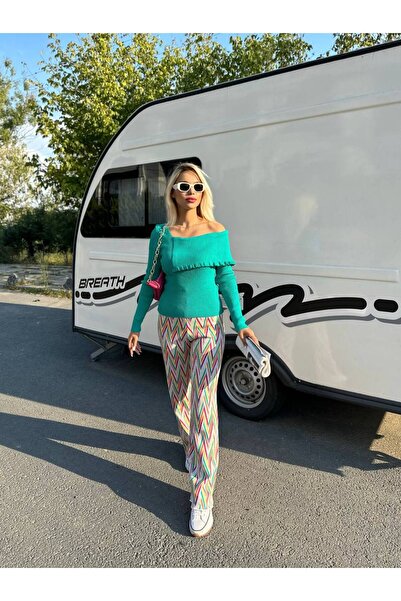 DİLARA TARTAR BUTİK ZİKZAK DESENLİ TRİKO AlT