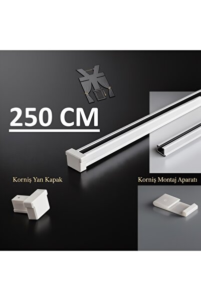 Kadir Mefruşat Alüminyum Tek Kanallı Metal Perde Kornişi - Ultra Dayanıklı Te...