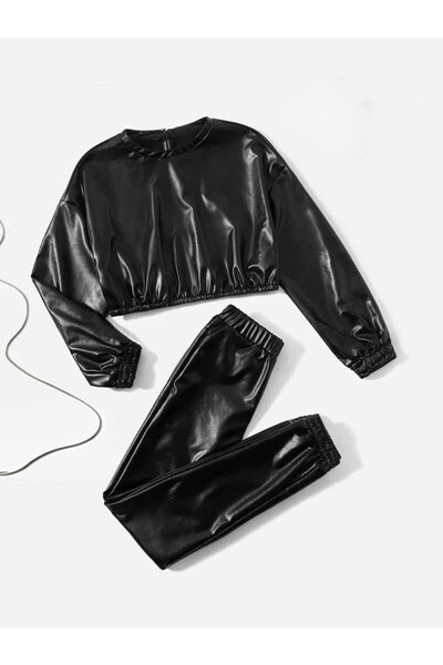 shop Artificial Leather 2-Piece Girl's Combination Set