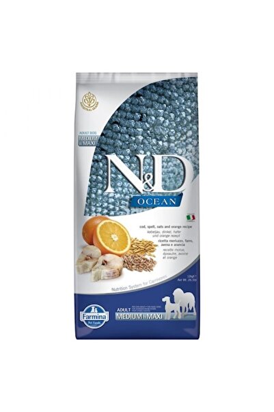 N&D Farmina Dog Ocean Adult Medium Maxi Cod, Dovleac 12 kg
