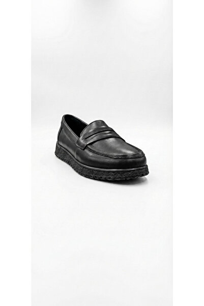 Ustalar Ayakkabı Çanta حذاء نسائي أسود من الجلد الطبيعي 562.2614