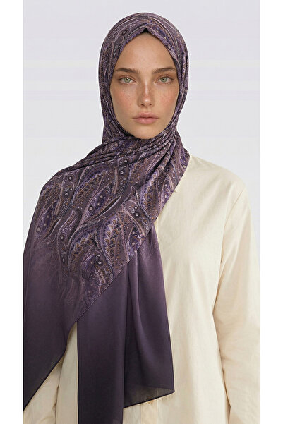 Karaca Șal din bumbac cu model ALMERA - Mov / Roz uscat