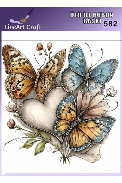 LİNEART Iron-On Rubon Transfer Printing for Wood & Fabric Transfer No:Rb582-3...