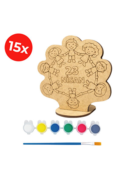 KİDOSE Wooden Painting Kit for April 23Rd School Festival