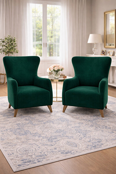 Akbal Home Berjer Örtüsü HMZ032 İtalyan Nubuk Giydirme Lastikli Likralı Zümrü...