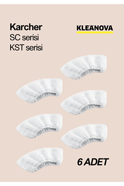 Kleanova Sc Serisi Buharlı Temizlik Makinesi Uyumlu Yedek Bez Seti 6 Adet