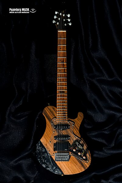 PUANDORG Elektro Gitar CUSTOM EPOKSİ & YILLANMIŞ AĞAÇ Kişiye Özel (Zeytin Kla...