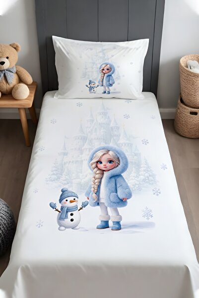 EVPANYA Magic Snow Princess Patterned Bedspread and Pillowcase