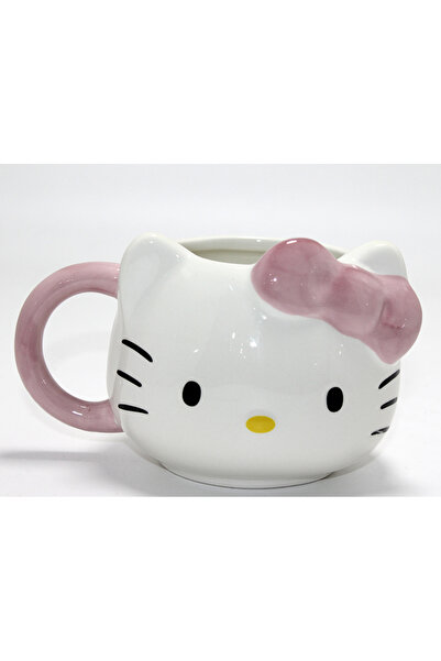 mikudesign 3D Hello Kitty Tasarımı Porselen Kupa Bardak