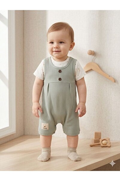 Efemkids 0\9 Months Baby Girl Romper Star Patterned Newborn Baby Romper