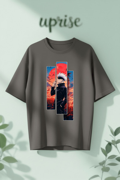 Vordevia Σατόρου Γκότζο Τζουτζούτσου Καϊζέν με τύπωμα Βαμβάκι lu oversized Μπ...