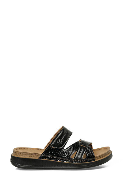 Polaris 167228.Z6FX Μαύρες γυναικείες παντόφλες