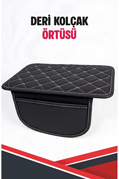 Bilge Sea CİTROEN AMI İLE UYUMLU SİYAH DERİ BEYAZ DİKİŞ KOLÇAK ÖRTÜSÜ