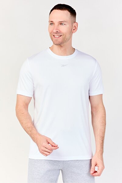 Reebok Men Sportswear Fit Short Sleeve Training T-Shirt, White