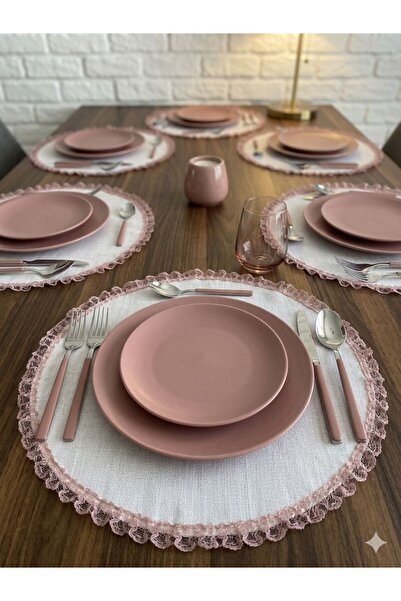 shop 2'li Supla / Amerikan Servis Tül Detaylı 35 cm Çap