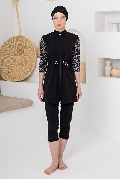 Adasea Ande Yari Kapali Tesettür Mayo