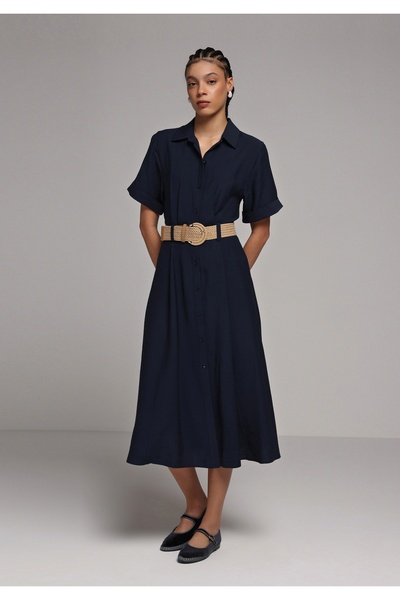 Colin's Жіноча темно-синя сукня приталеного крою