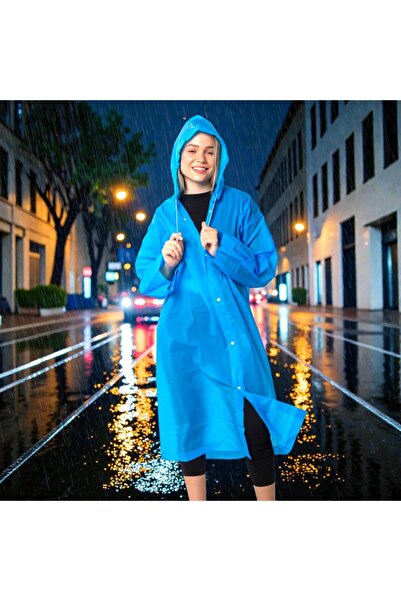 Kuzey 1Pcs High Quality Blue Raincoat Girls Boys Rainwear with Hat and Snaps ...