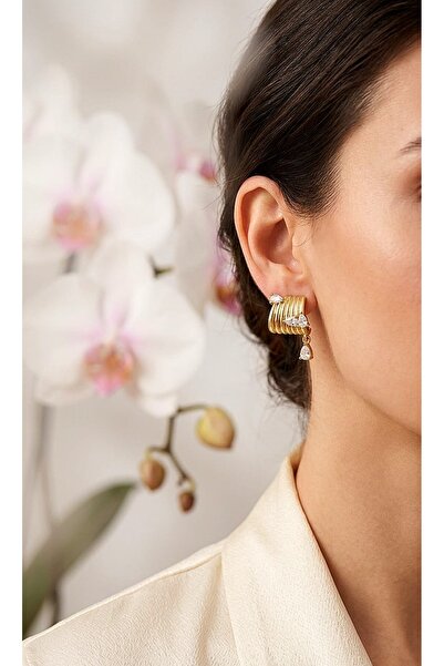 ZENA ACCESSORİES LOVİSA GOLD ÇELİK KÜPE