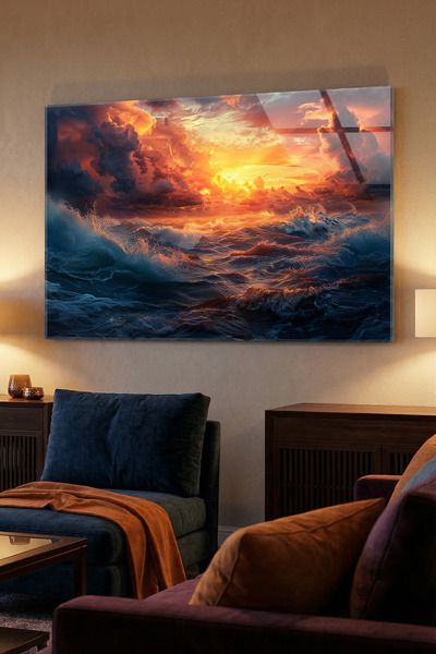 Ahsen resim çerçeve Άθραυστο Γυάλινο Τραπέζι 5mm (Παχύ) - Διακόσμηση Τοίχου γ...